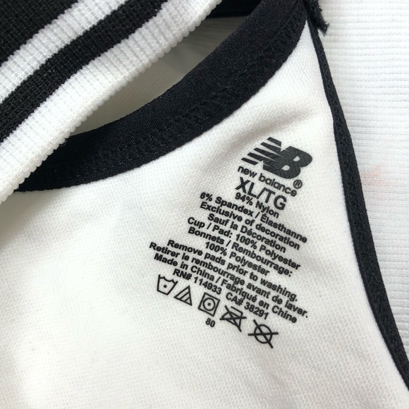 New Balance White/Blk Activewear Sports - Picture 5 of 5